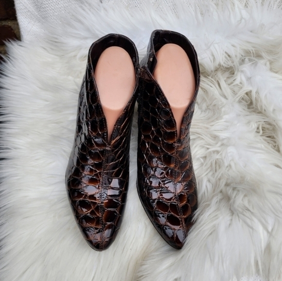 Sesto‎ Meucci Embossed Croc Booties 9.5 - Picture 3 of 9
